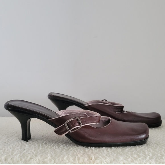 KENNETH COLE REACTION Kitten Heel Slide Ons Size 7 - Picture 4 of 12